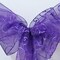 10 Pieces Regency Purple Embroidered Organza Chair Sashes 8"x108" Sophisticated Event Accents